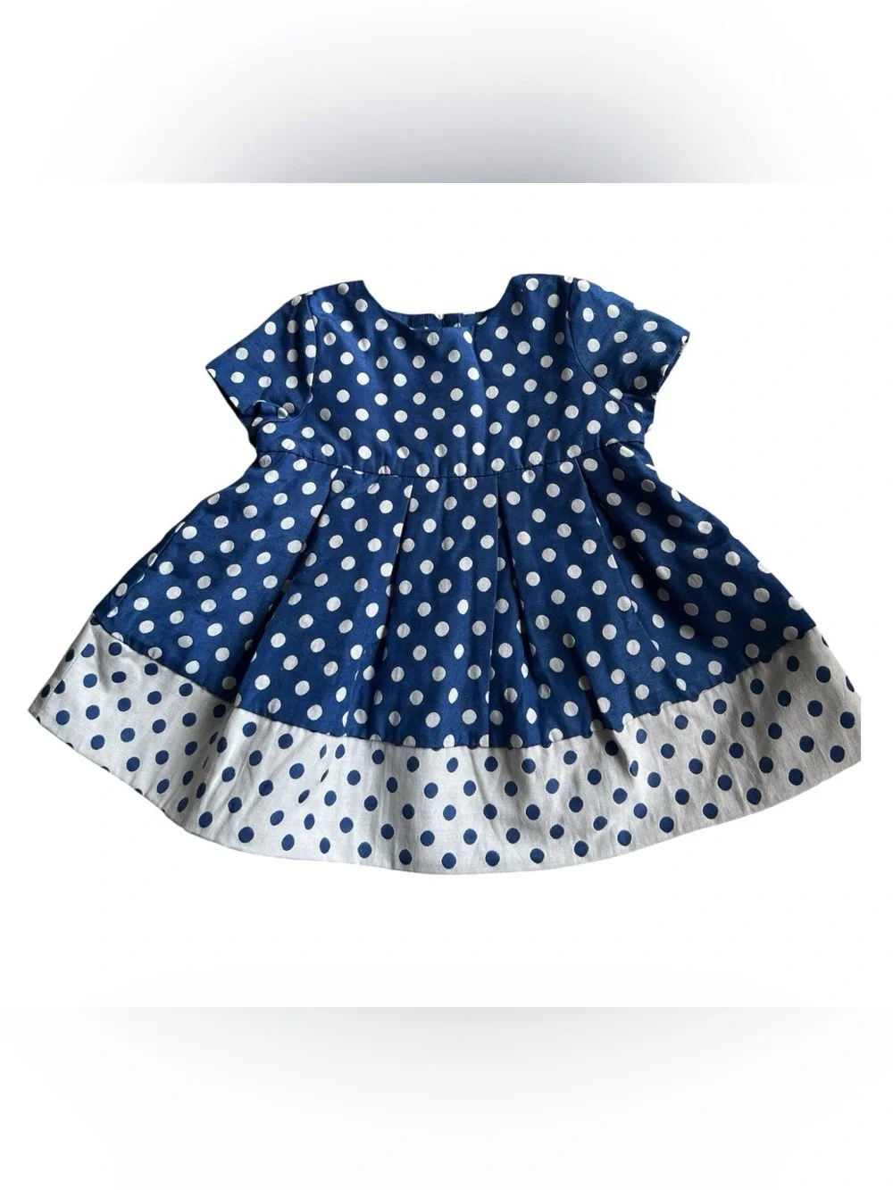 GAP babyGap Navy Blue Dress with White Polka Dots